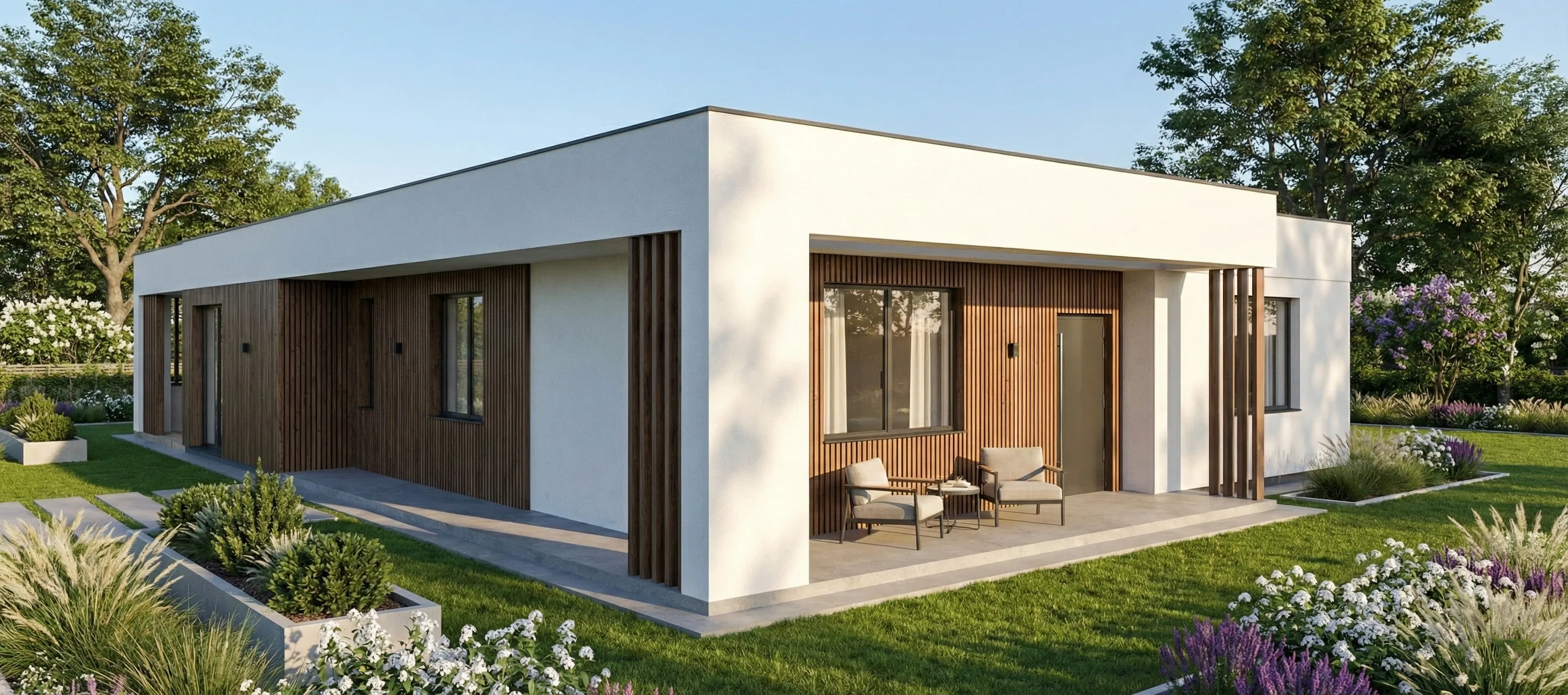 Przebudowa elewacji - dom jednorodzinny w Porosiukach